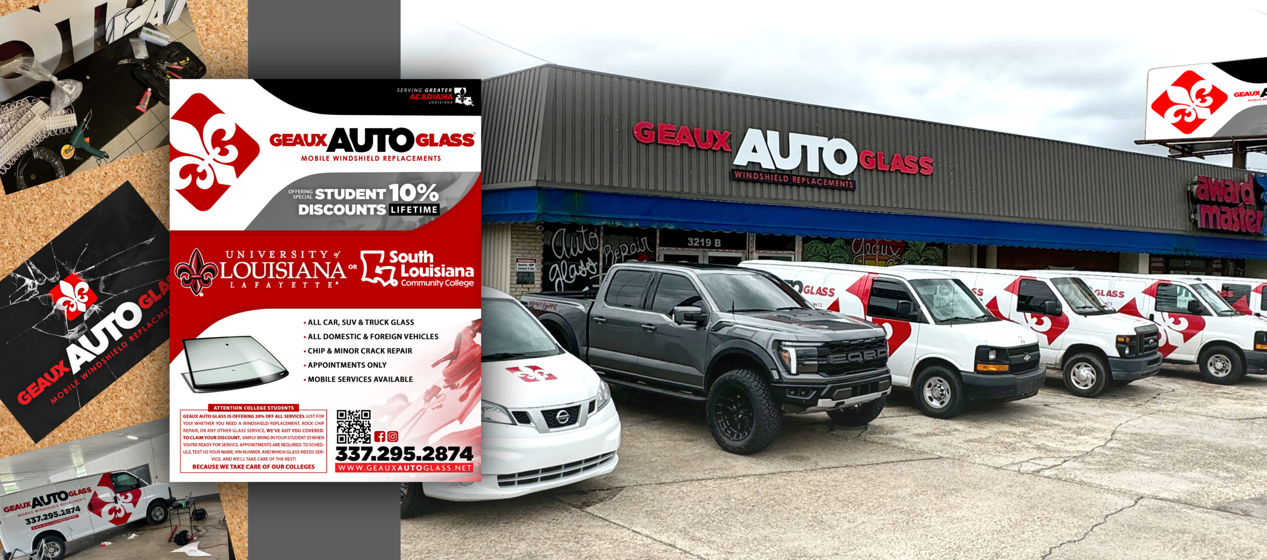 Geaux-Auto-Glass-Display-Slide-Main